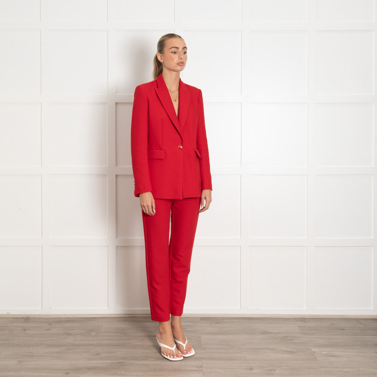 Maje Red Double Breasted Blazer - Image 7