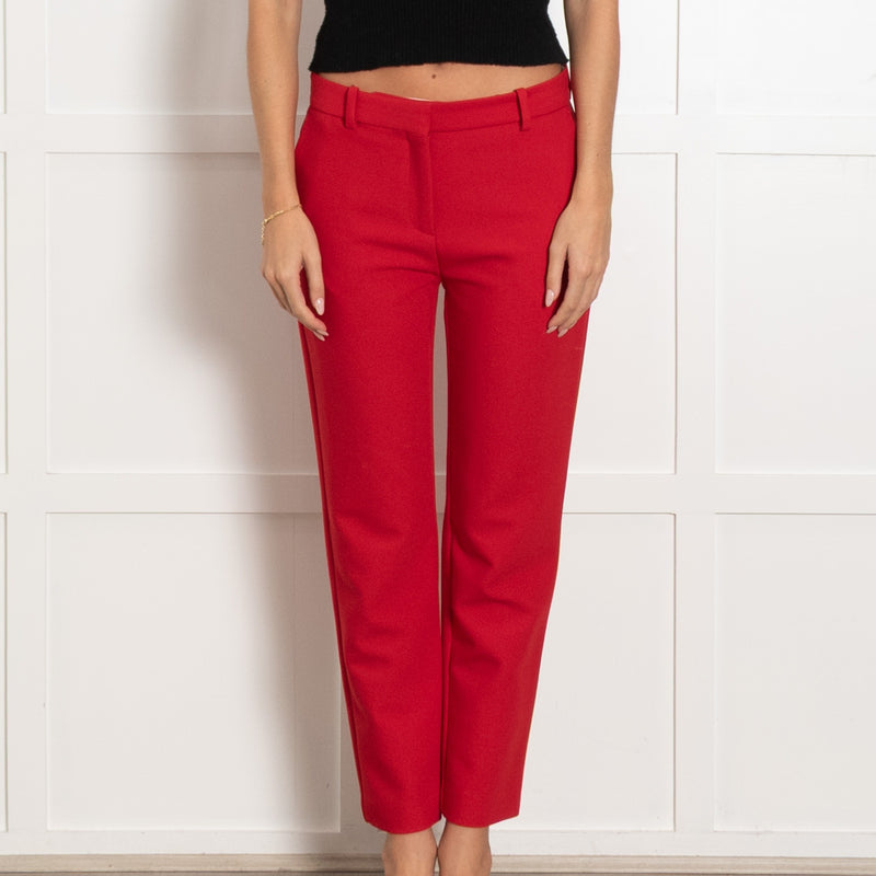 Maje Red Tapered Tailored Trousers - Image 2