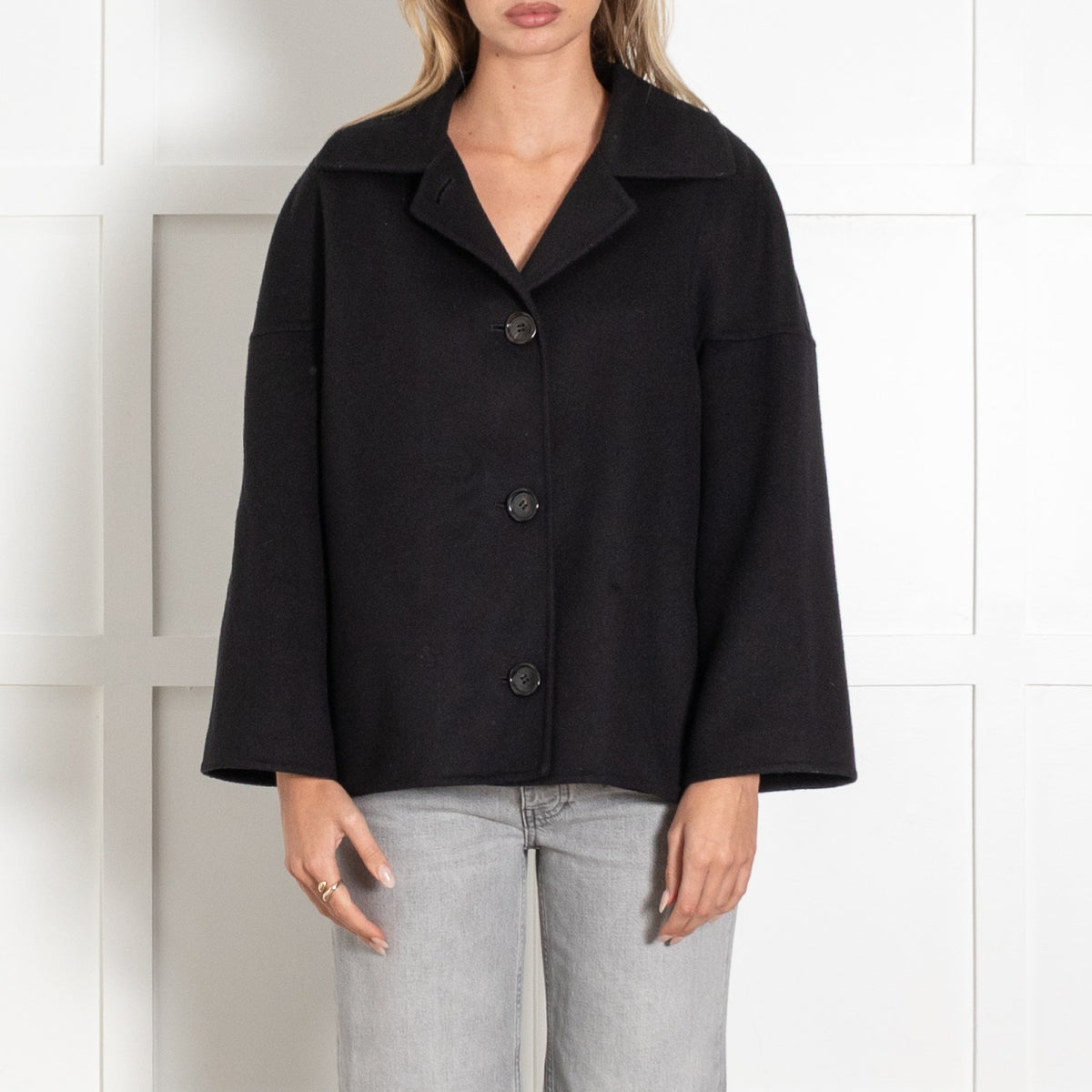 Marni Black Wool Short Coat - Image 2
