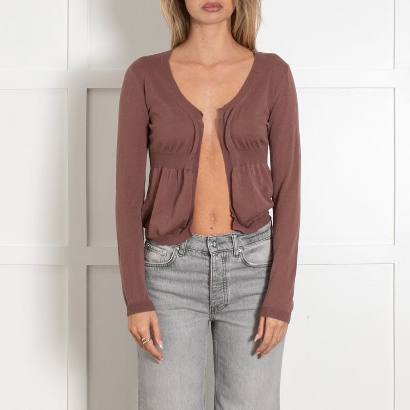 Marni Blush Fine Cotton Edge To Edge Cardigan - Image 2