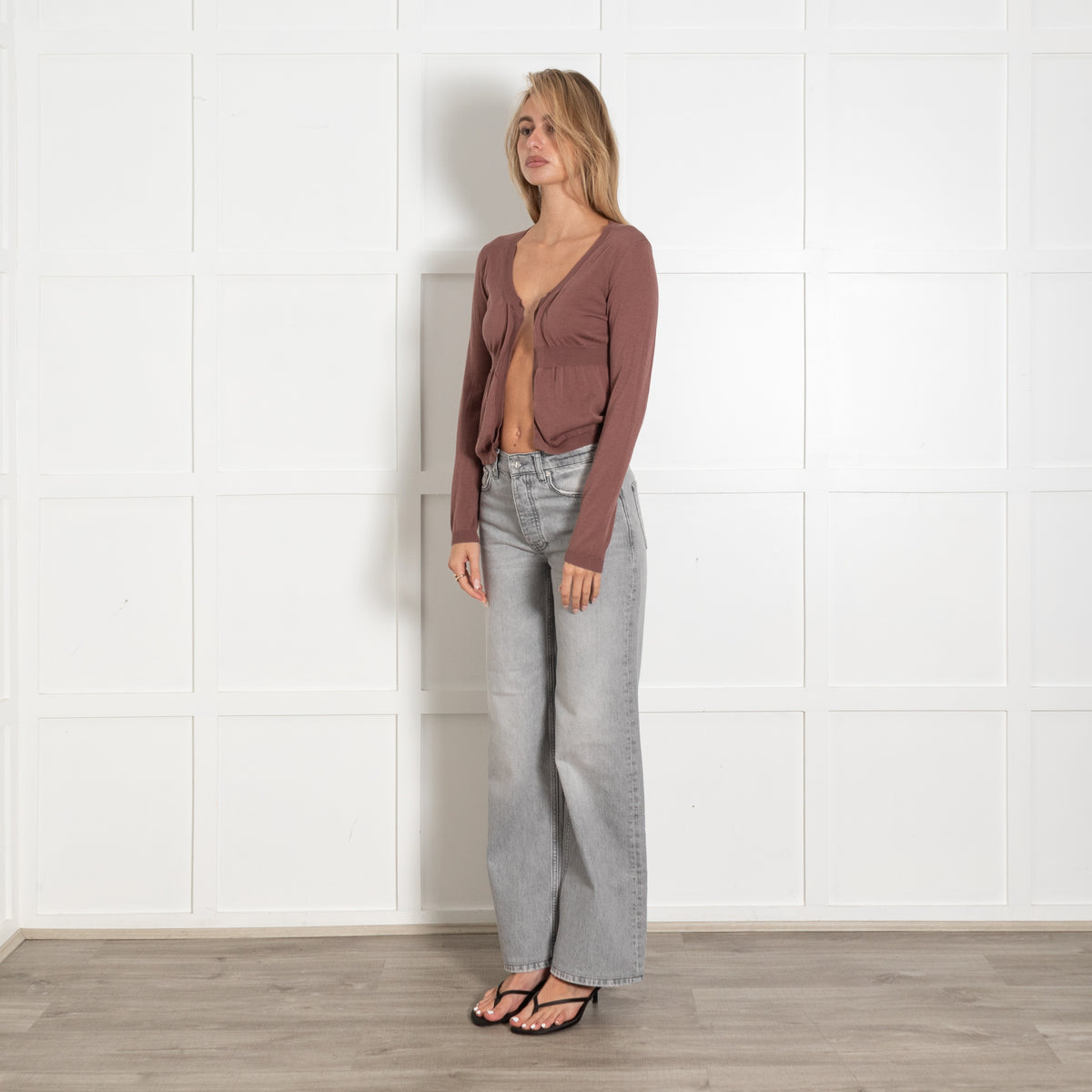Marni Blush Fine Cotton Edge To Edge Cardigan - Image 3