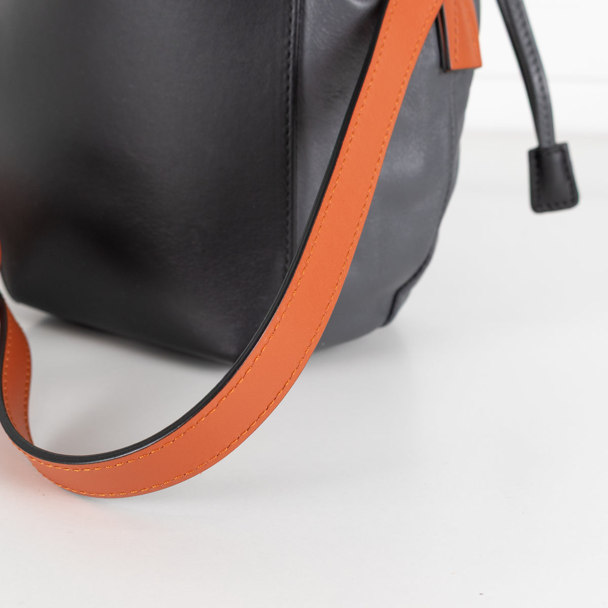 Marni Gusset Leather Black, Grey & Orange  Bag - Image 10