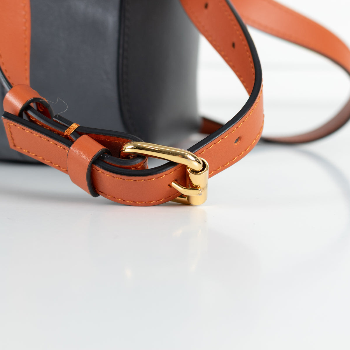 Marni Gusset Leather Black, Grey & Orange  Bag - Image 15