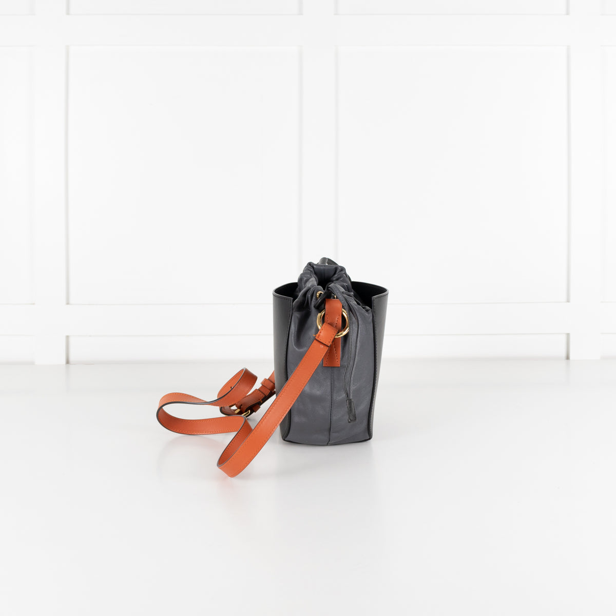 Marni Gusset Leather Black, Grey & Orange  Bag - Image 3