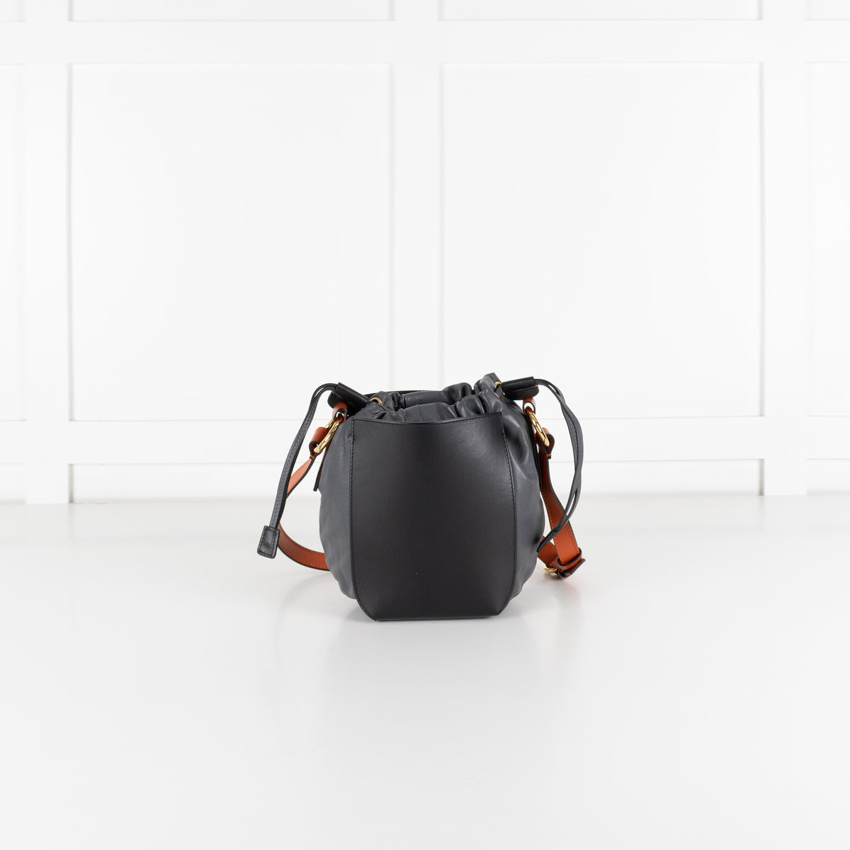 Marni Gusset Leather Black, Grey & Orange  Bag - Image 4