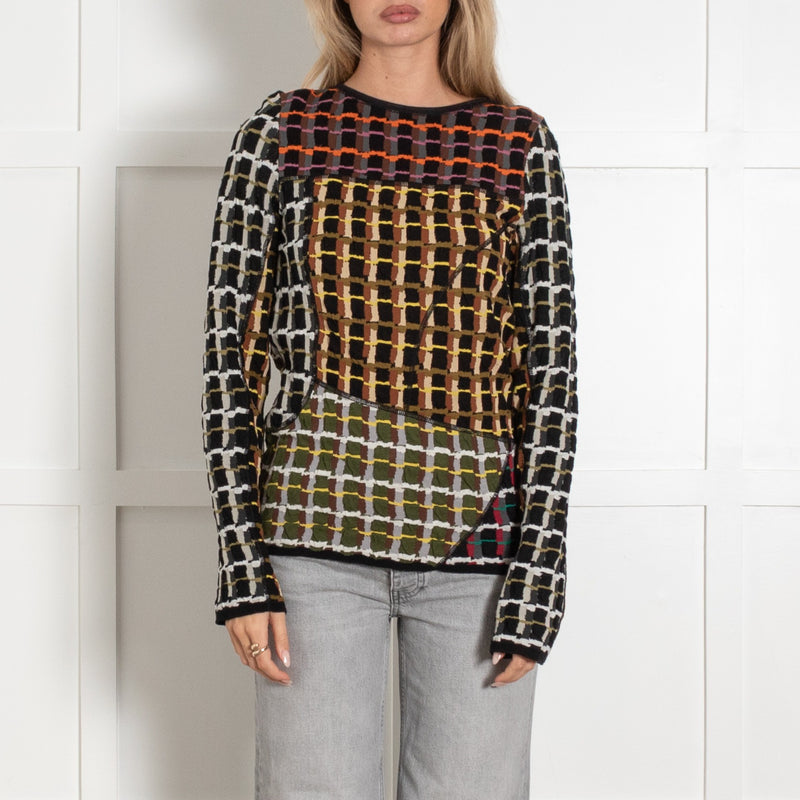 Marni Multicoloured Checked Jacquard-Knit Top - Image 2