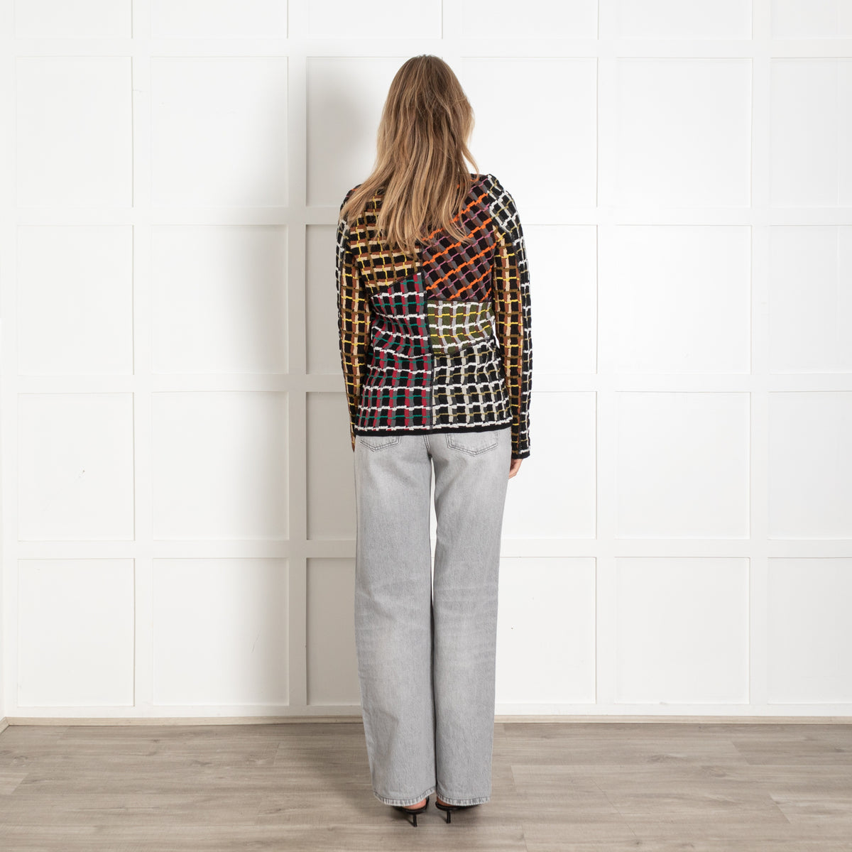 Marni Multicoloured Checked Jacquard-Knit Top - Image 5