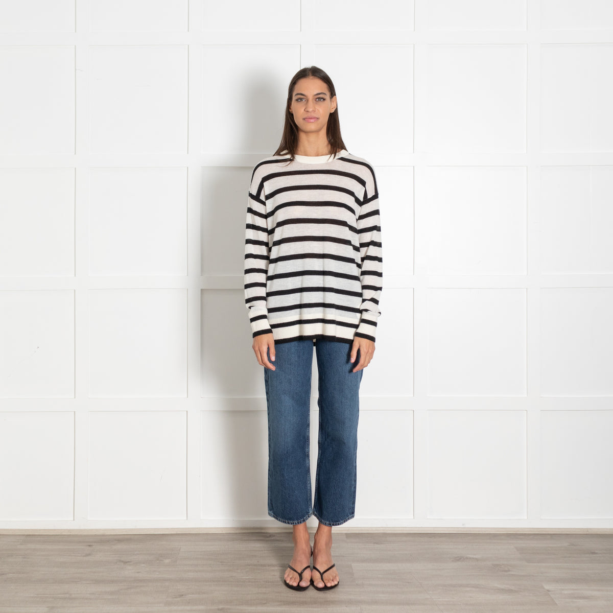 MAX&Co. Black & White Striped Sweater - Image 1