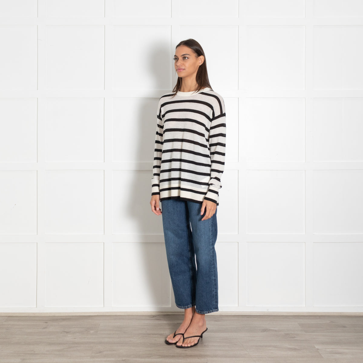 MAX&Co. Black & White Striped Sweater - Image 3