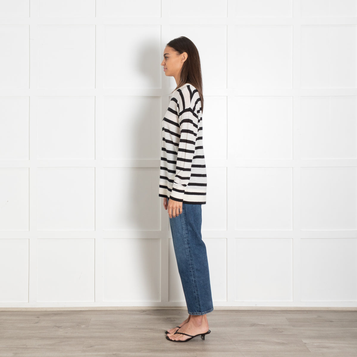 MAX&Co. Black & White Striped Sweater - Image 4