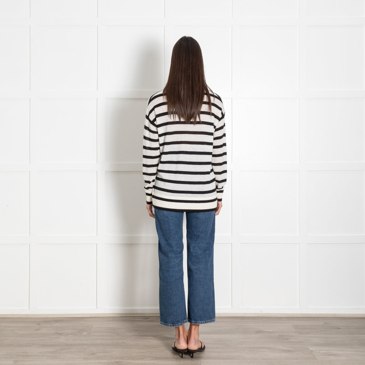 MAX&Co. Black & White Striped Sweater - Image 5