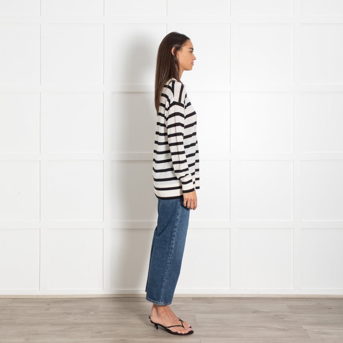 MAX&Co. Black & White Striped Sweater - Image 6