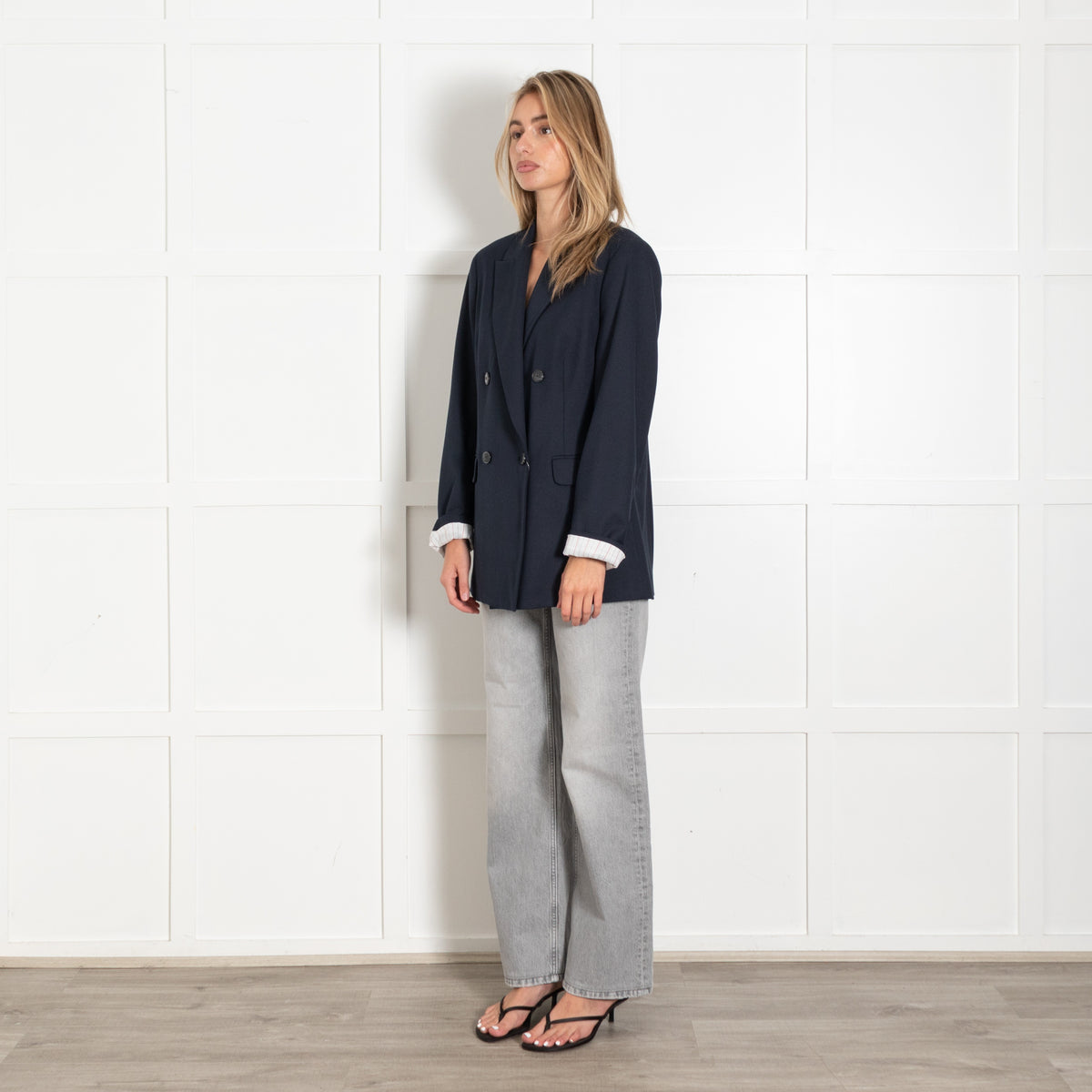 Navy Double-Breasted Blazer - Image 3