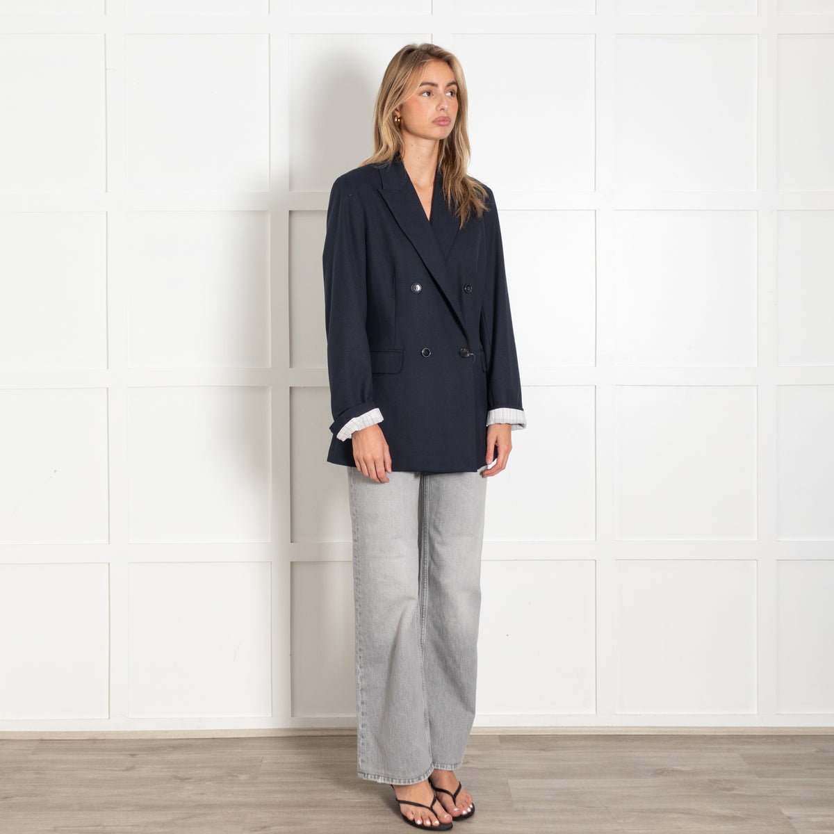 Navy Double-Breasted Blazer - Image 7