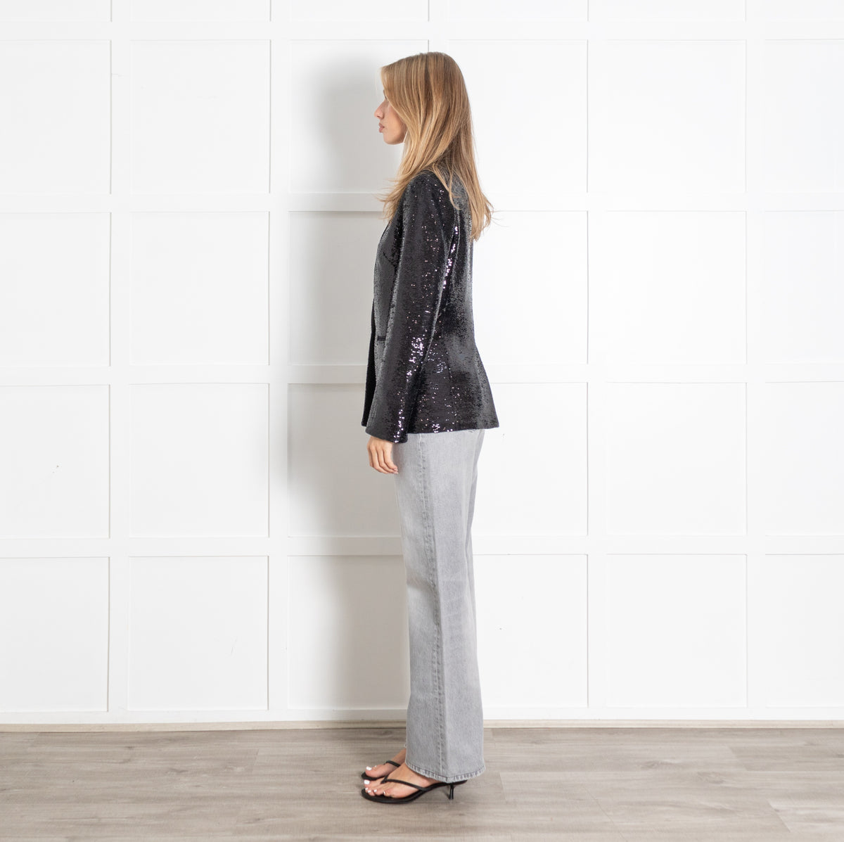 ME+EM Black Sequin Blazer - Image 4