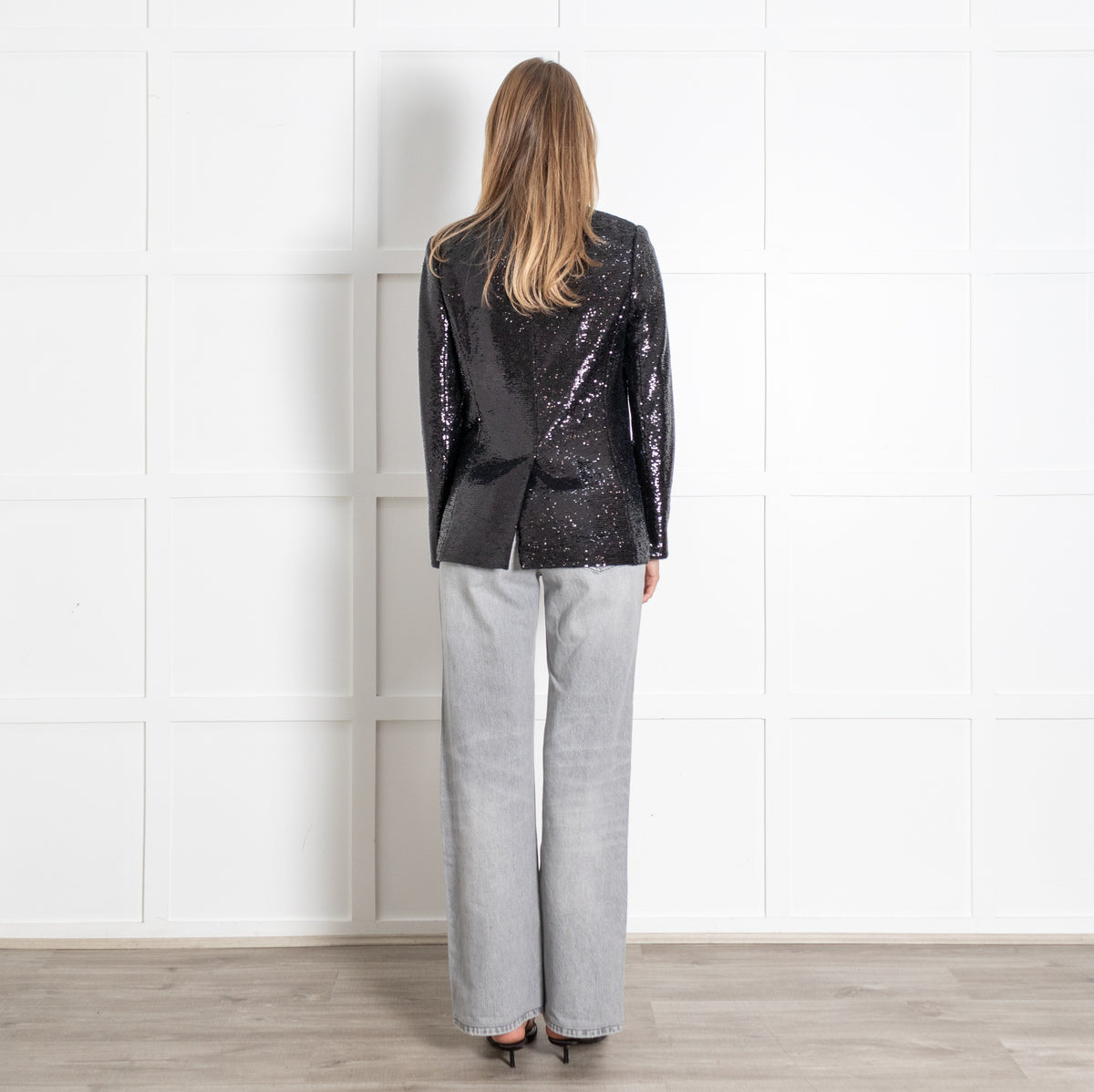 ME+EM Black Sequin Blazer - Image 5