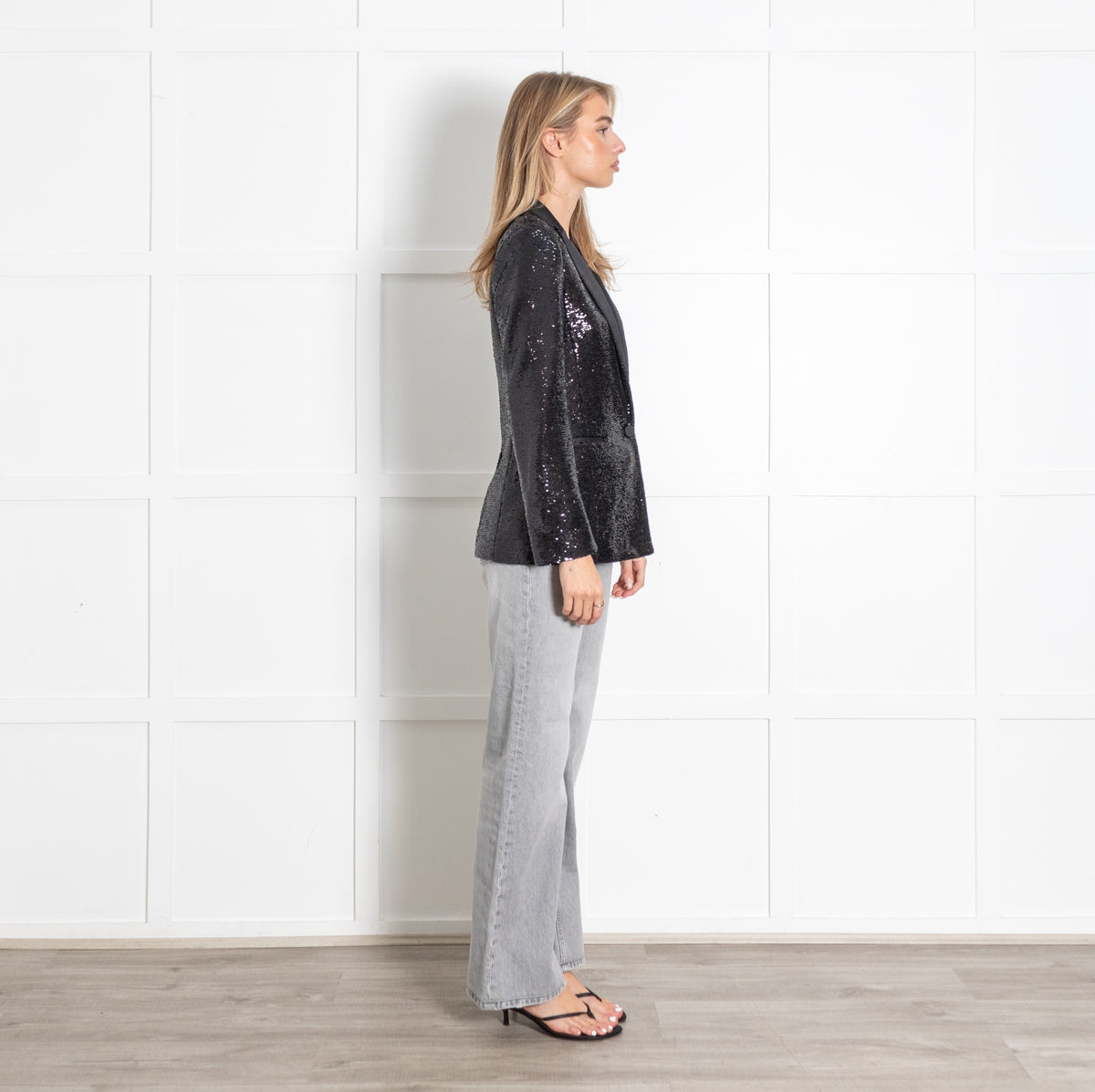 ME+EM Black Sequin Blazer - Image 6