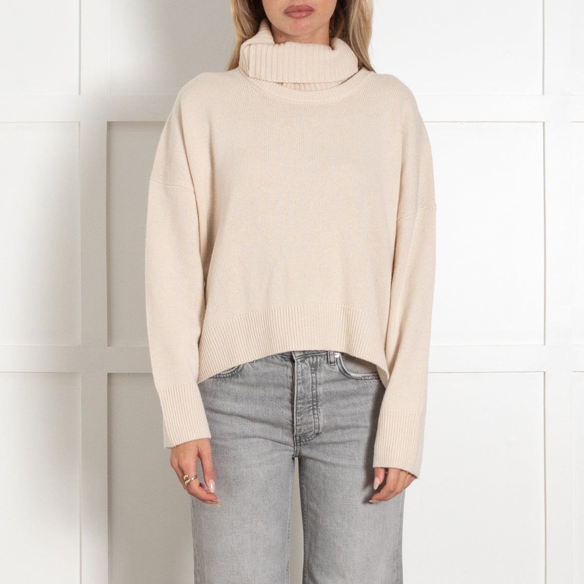 ME+EM Cream Detachable Collar Sweater - Image 2
