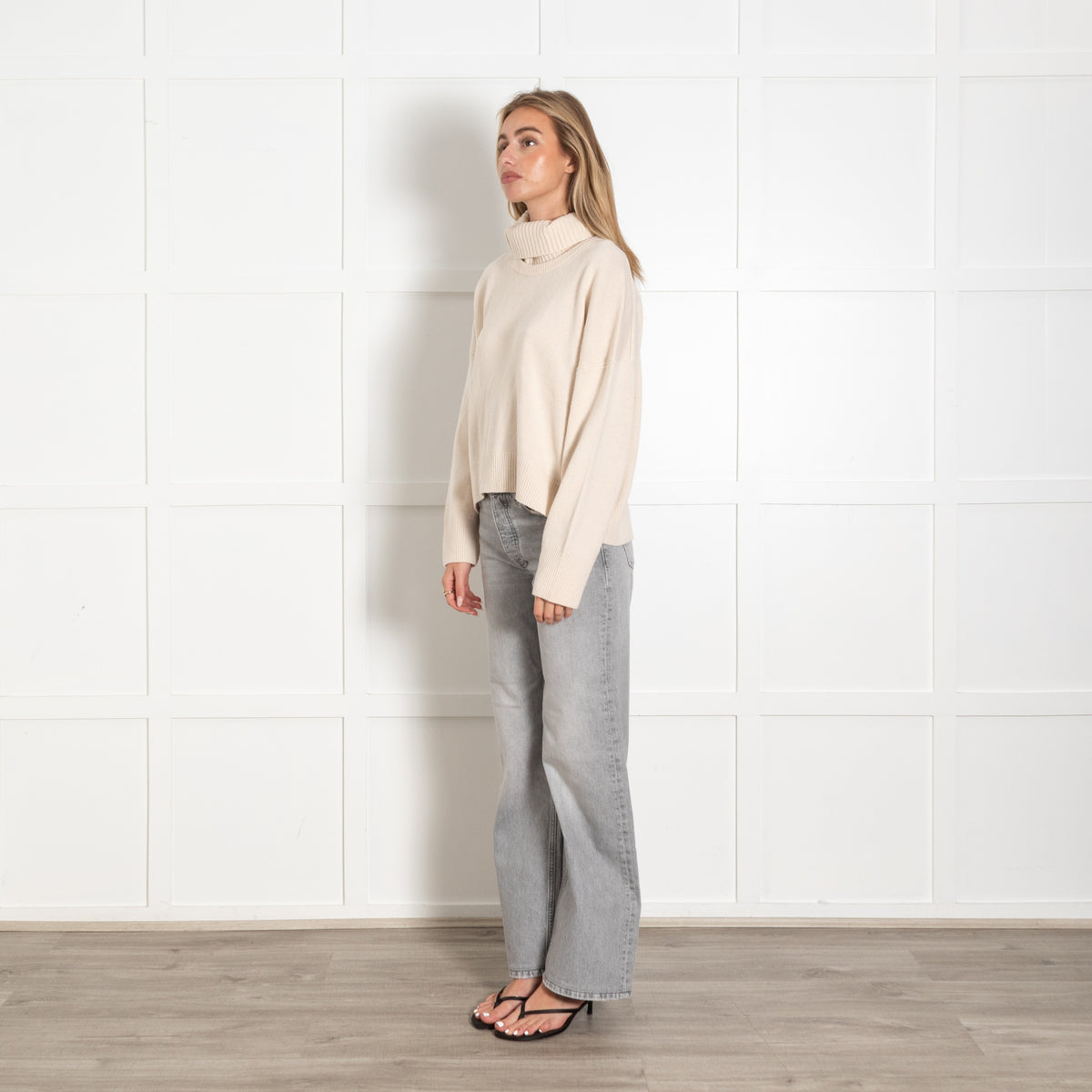 ME+EM Cream Detachable Collar Sweater - Image 3