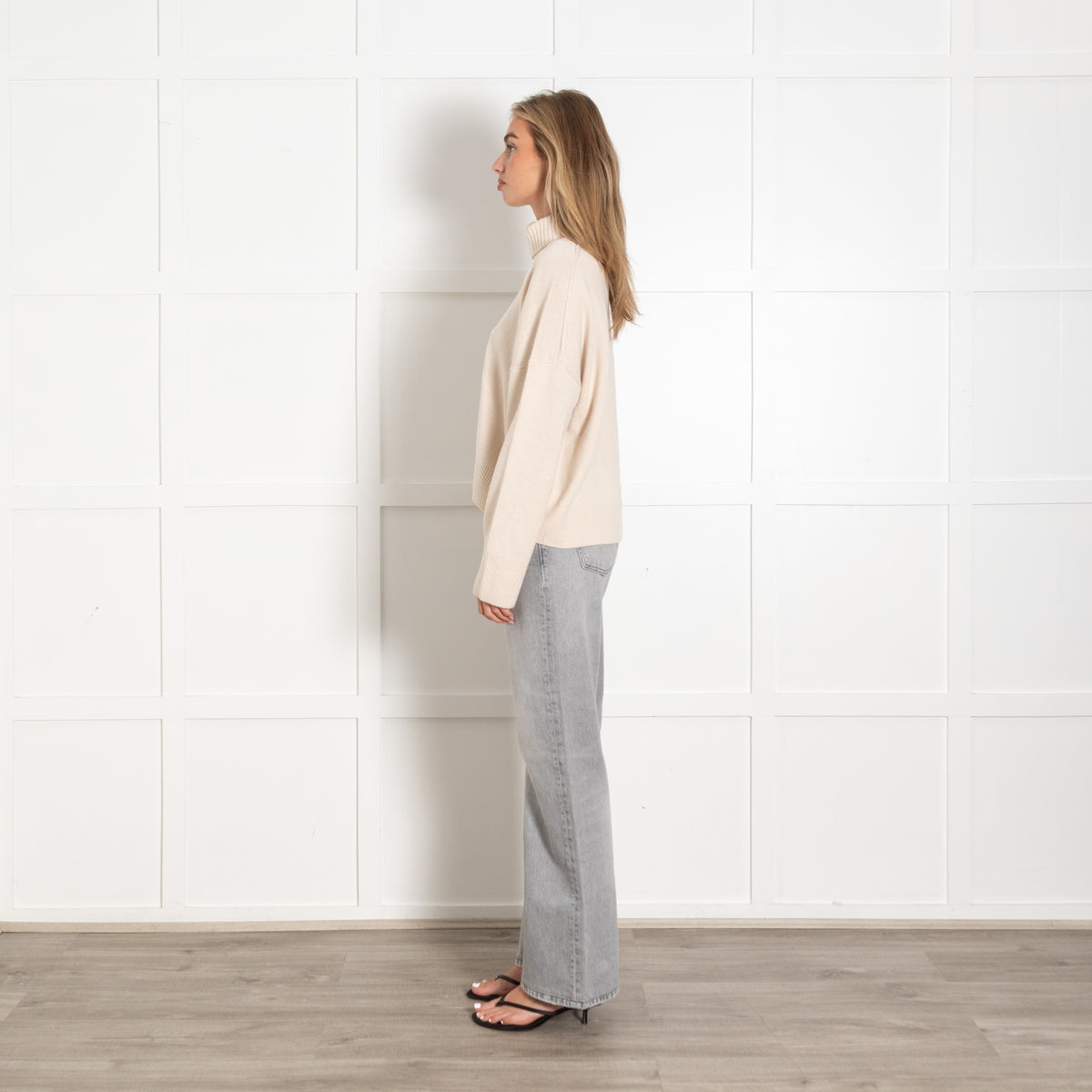 ME+EM Cream Detachable Collar Sweater - Image 4