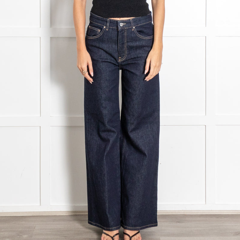 ME+EM Dark Indigo Wide-Leg Denim Jeans - Image 2