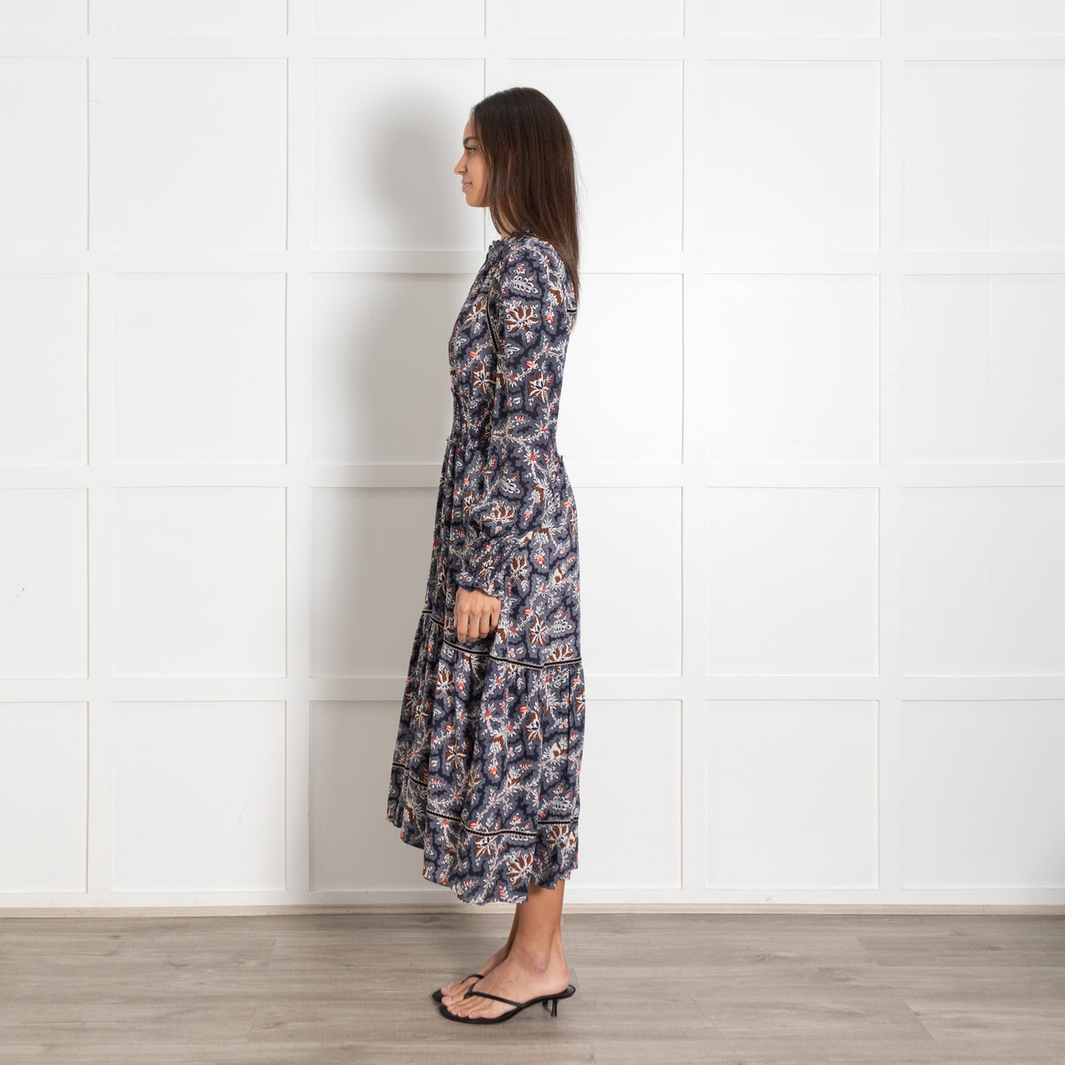 Me + Em Floral Navy Dress - Image 4