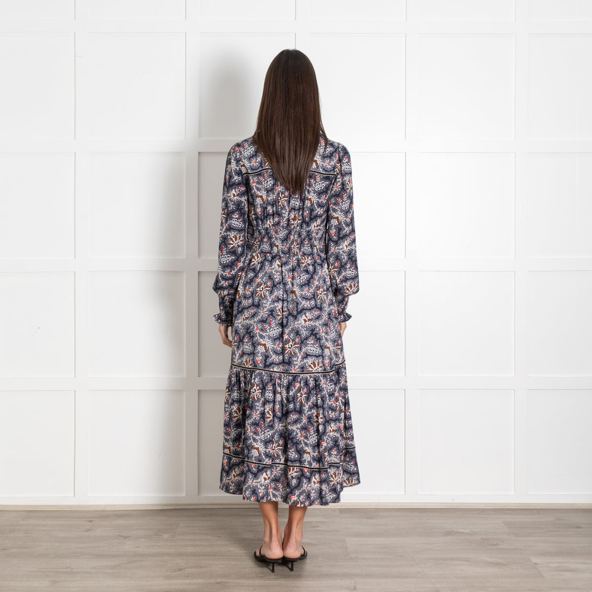 Me + Em Floral Navy Dress - Image 5