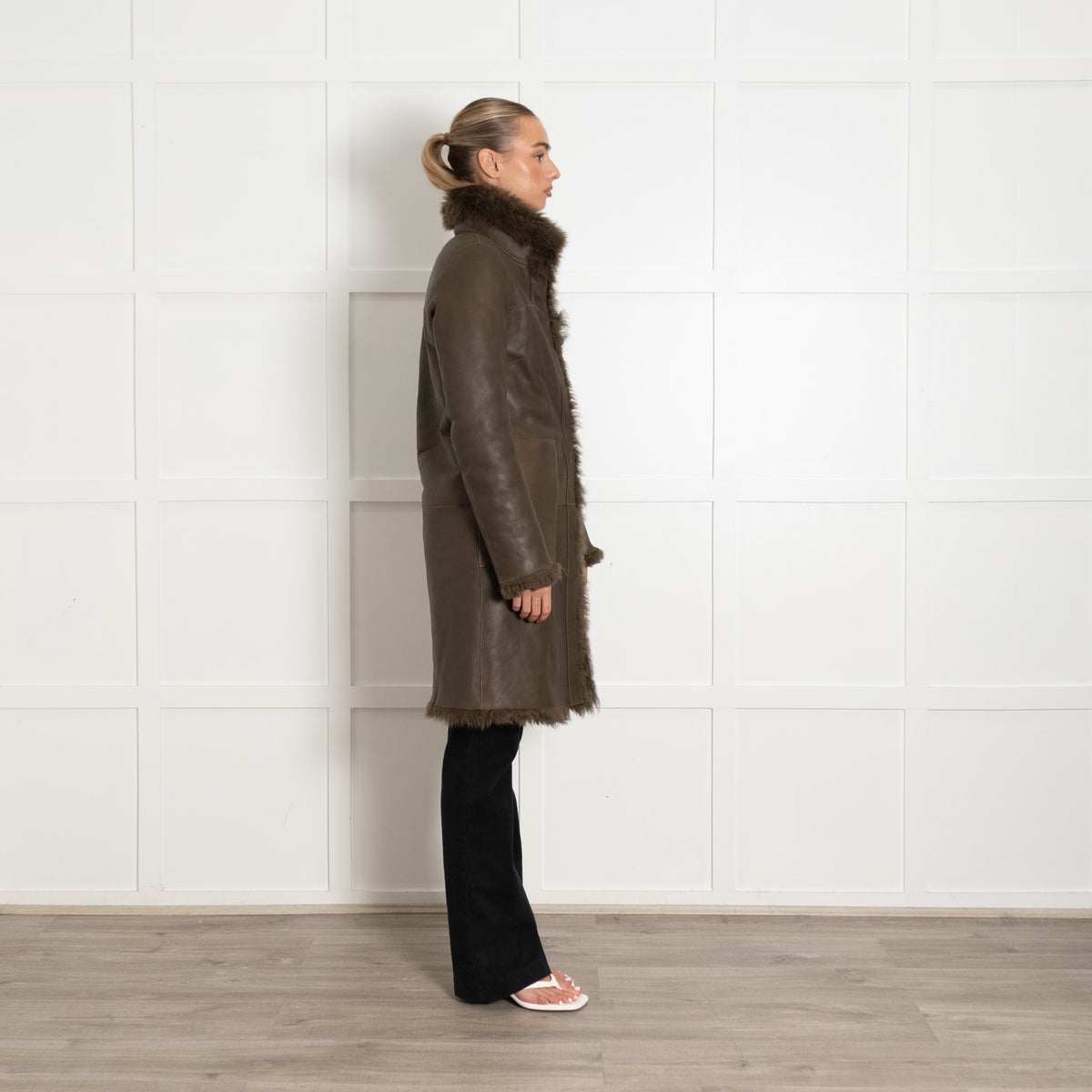 Me+Em Khaki Shealing Reversable Coat - Image 6