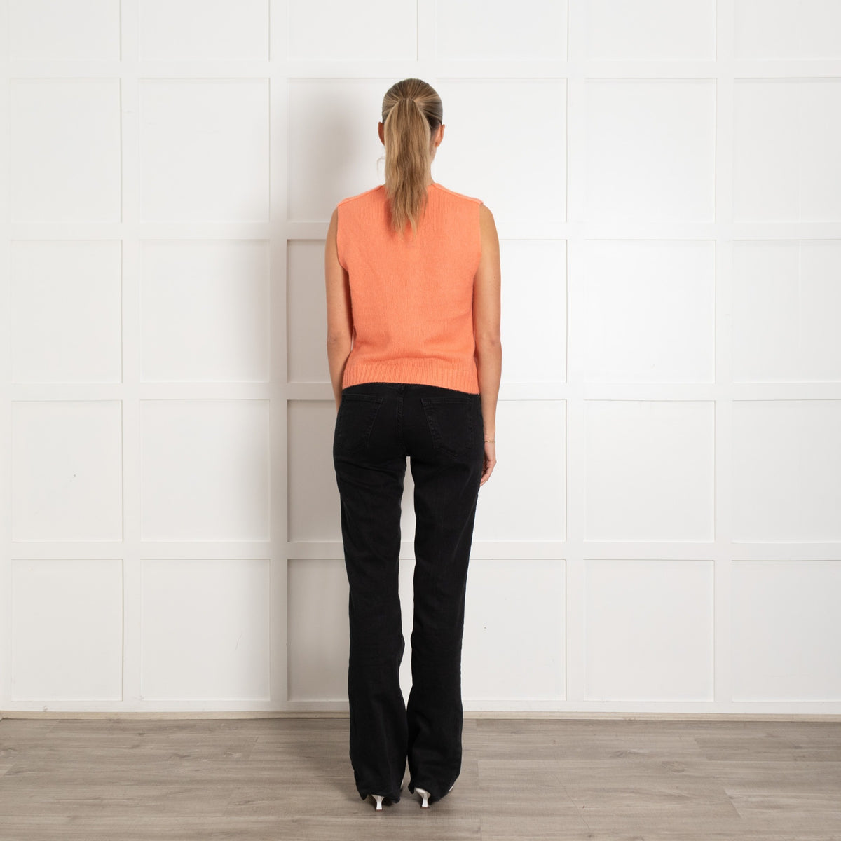 Me + Em Peach Cashmere Wool Mix Vest - Image 5