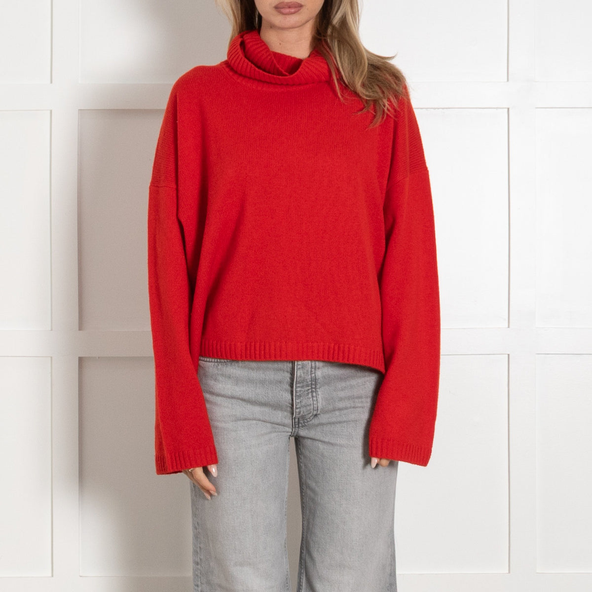 Me + Em Red Cowl Neck Sweater - Image 2