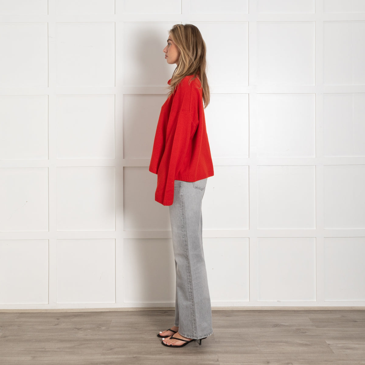 Me + Em Red Cowl Neck Sweater - Image 4