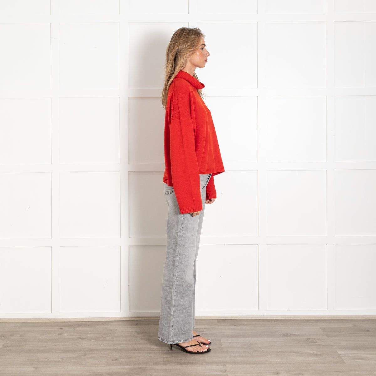 Me + Em Red Cowl Neck Sweater - Image 6