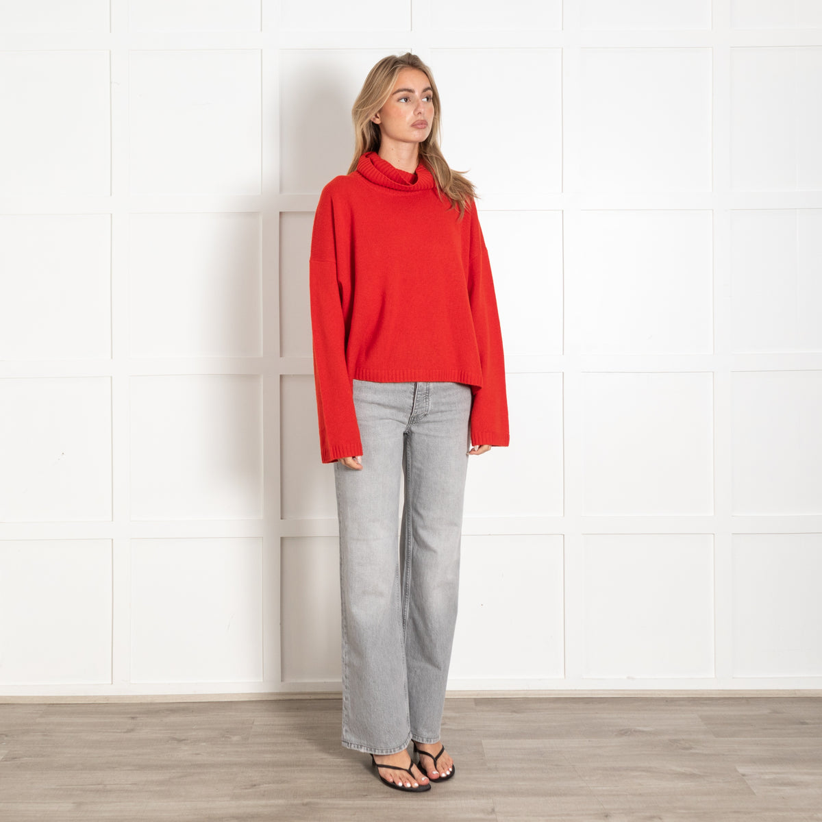 Me + Em Red Cowl Neck Sweater - Image 7