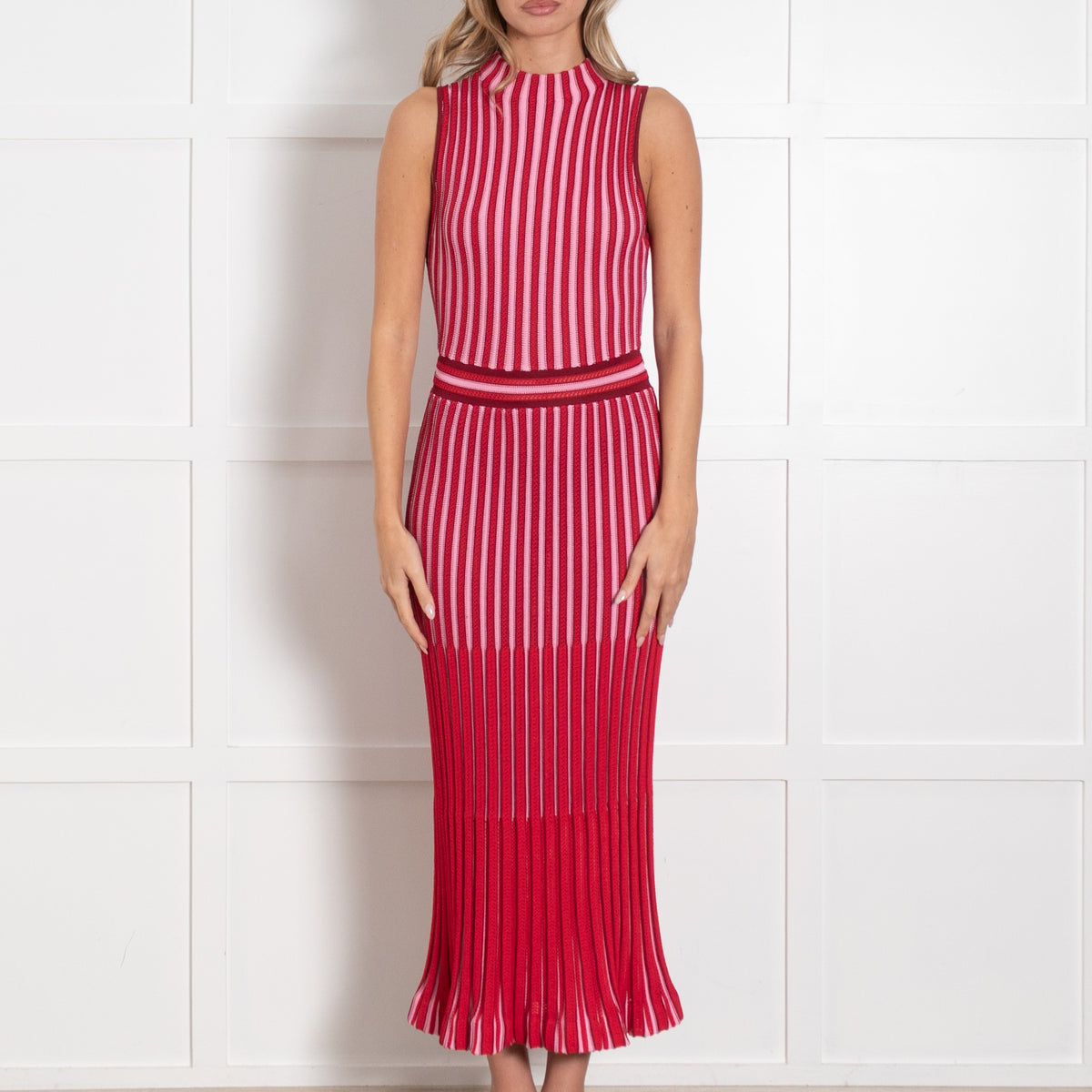 Me+Em Red Pink Knitted Dress UK 10 - Image 2