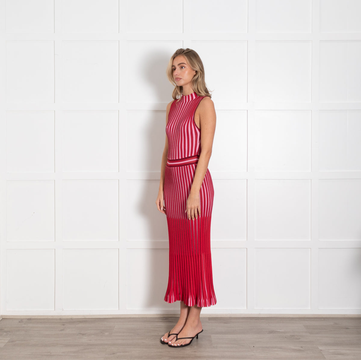 Me+Em Red Pink Knitted Dress UK 10 - Image 3