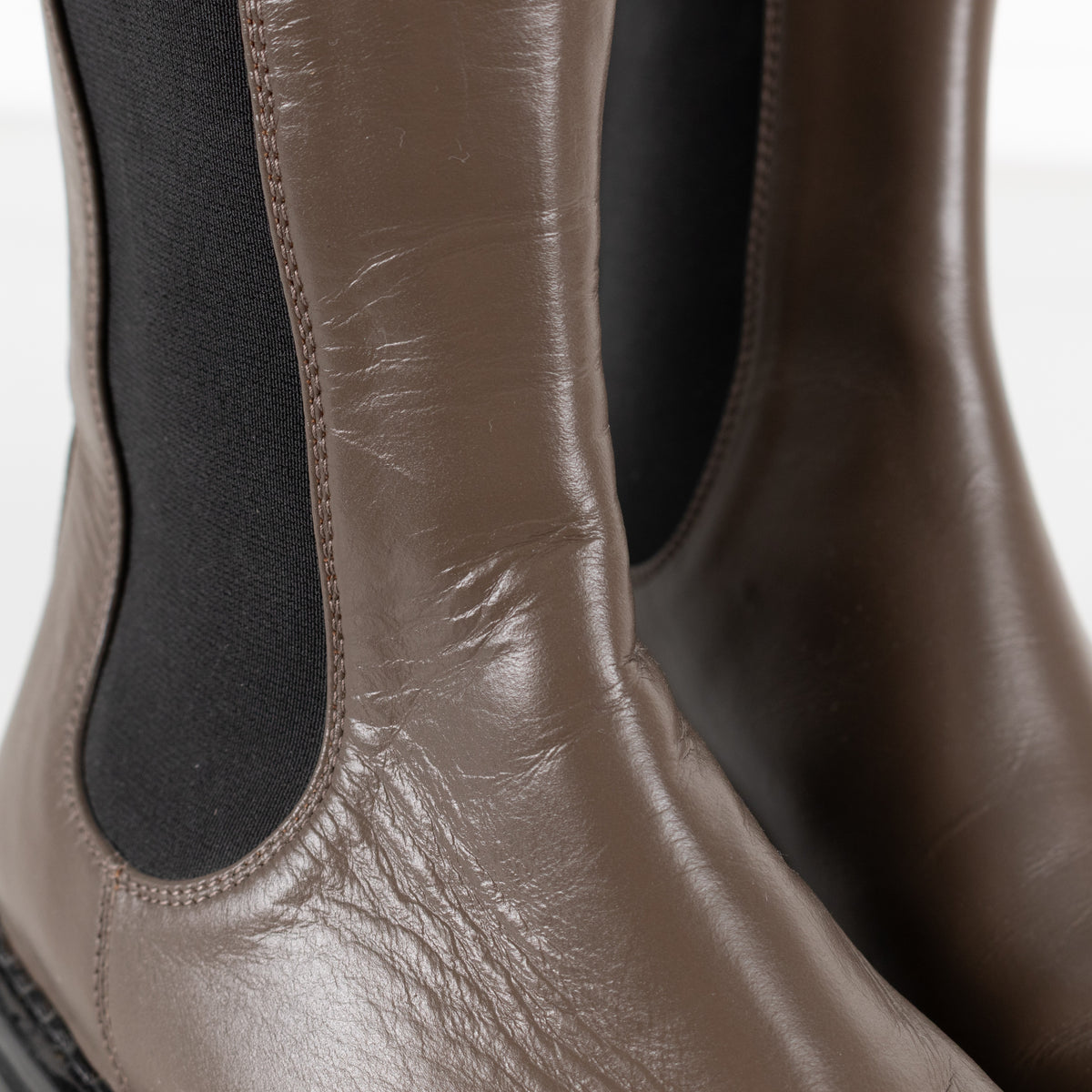 Me+Em Taupe Chunky Chelsea Leather Boots UK 4 - Image 16