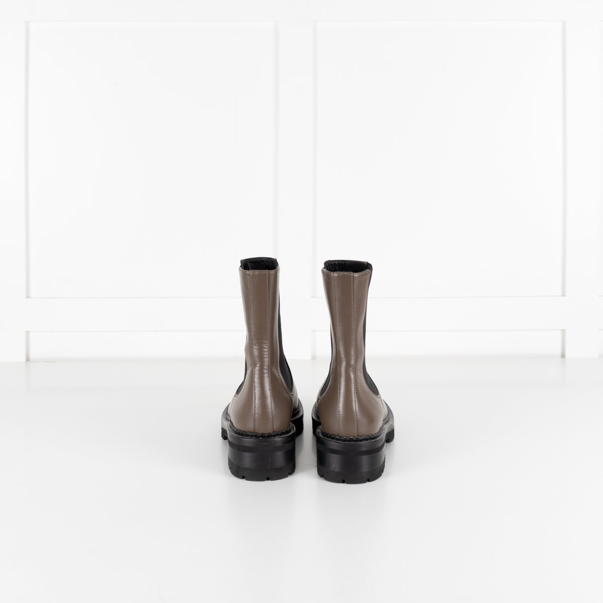 Me+Em Taupe Chunky Chelsea Leather Boots UK 4 - Image 4