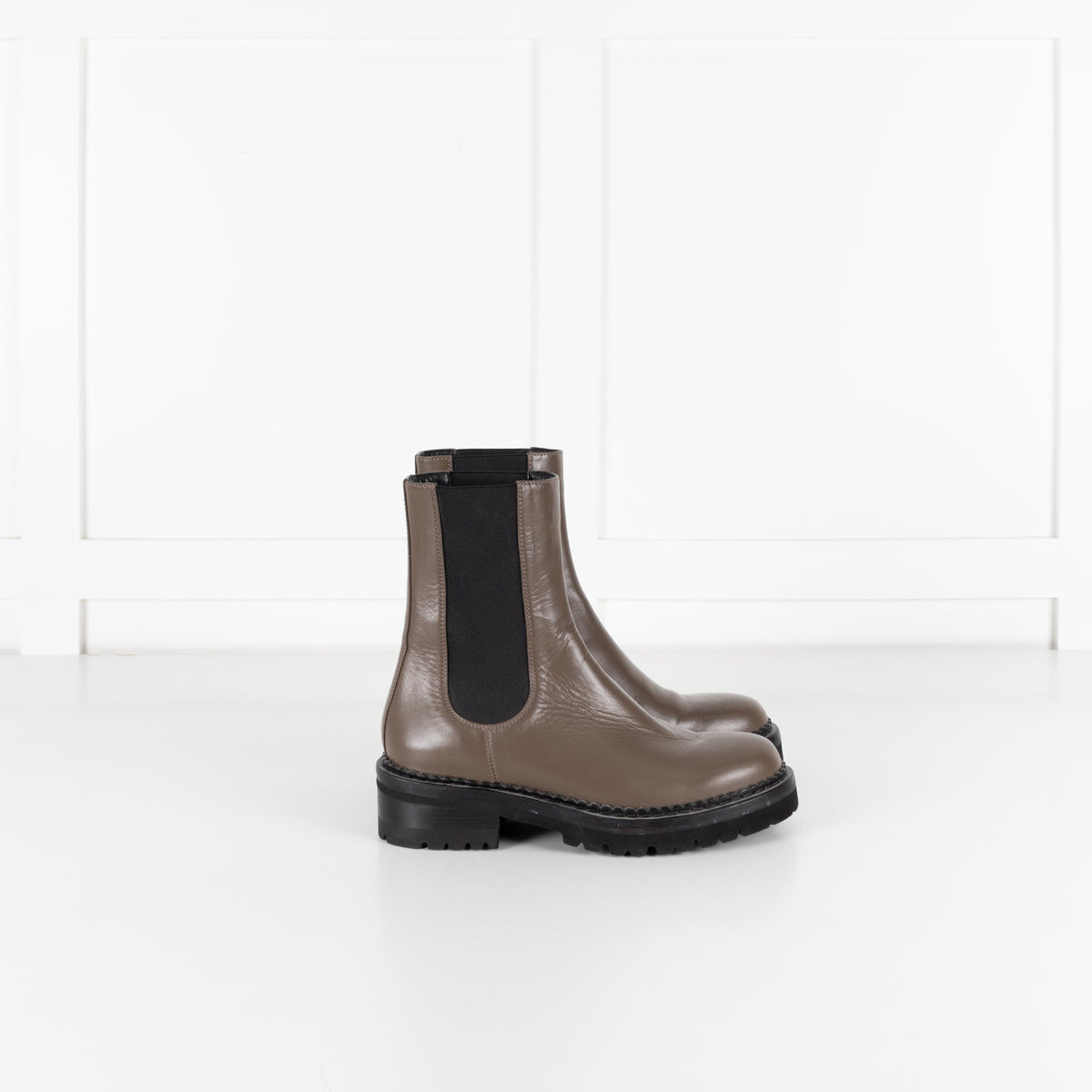 Me+Em Taupe Chunky Chelsea Leather Boots UK 4 - Image 5