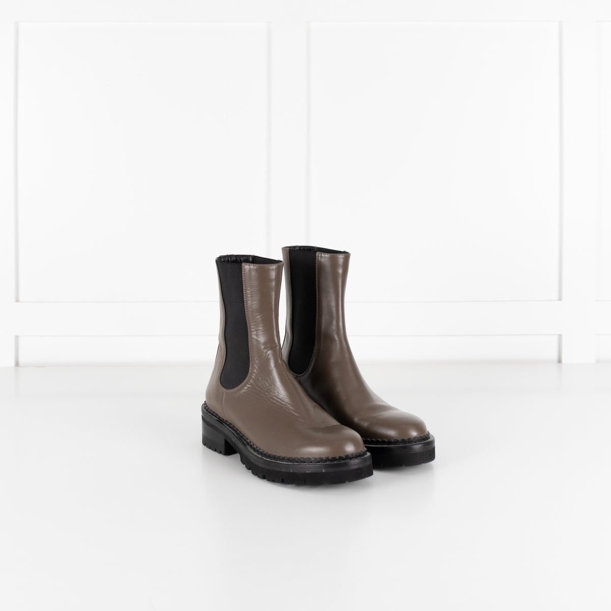 Me+Em Taupe Chunky Chelsea Leather Boots UK 4 - Image 6