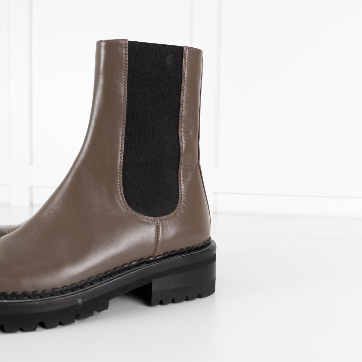Me+Em Taupe Chunky Chelsea Leather Boots UK 4 - Image 9