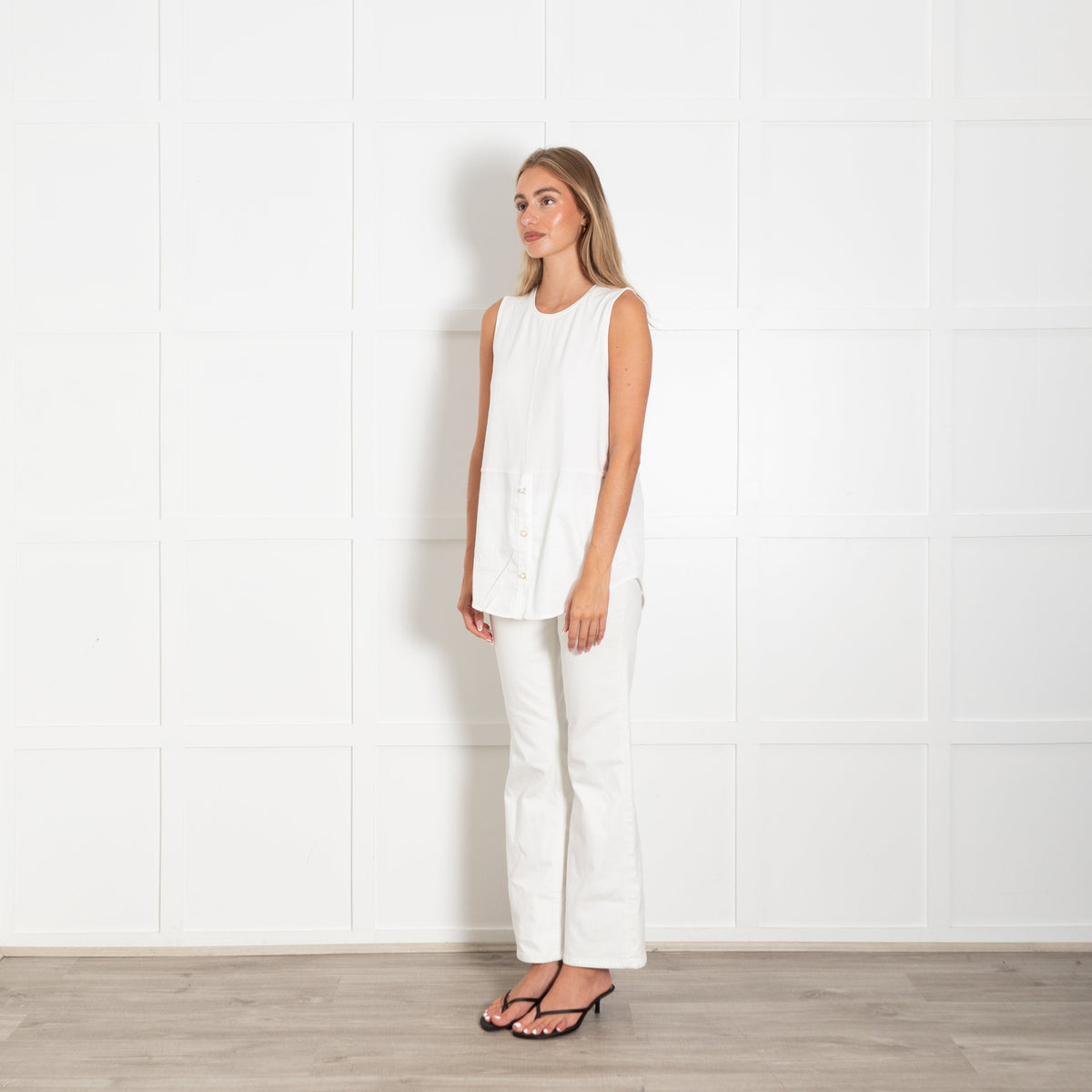 Me+Em White Classic Tail Layering Shirt - Image 3