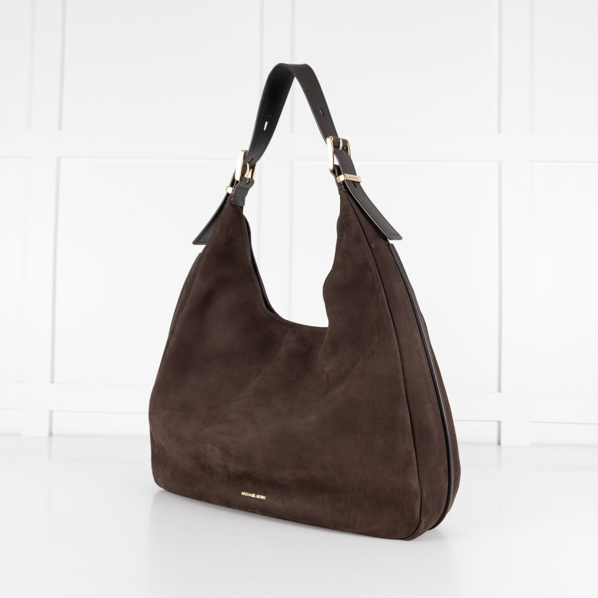 Michael Kors Brown Pebbled Leather Hobo Bag - Image 6