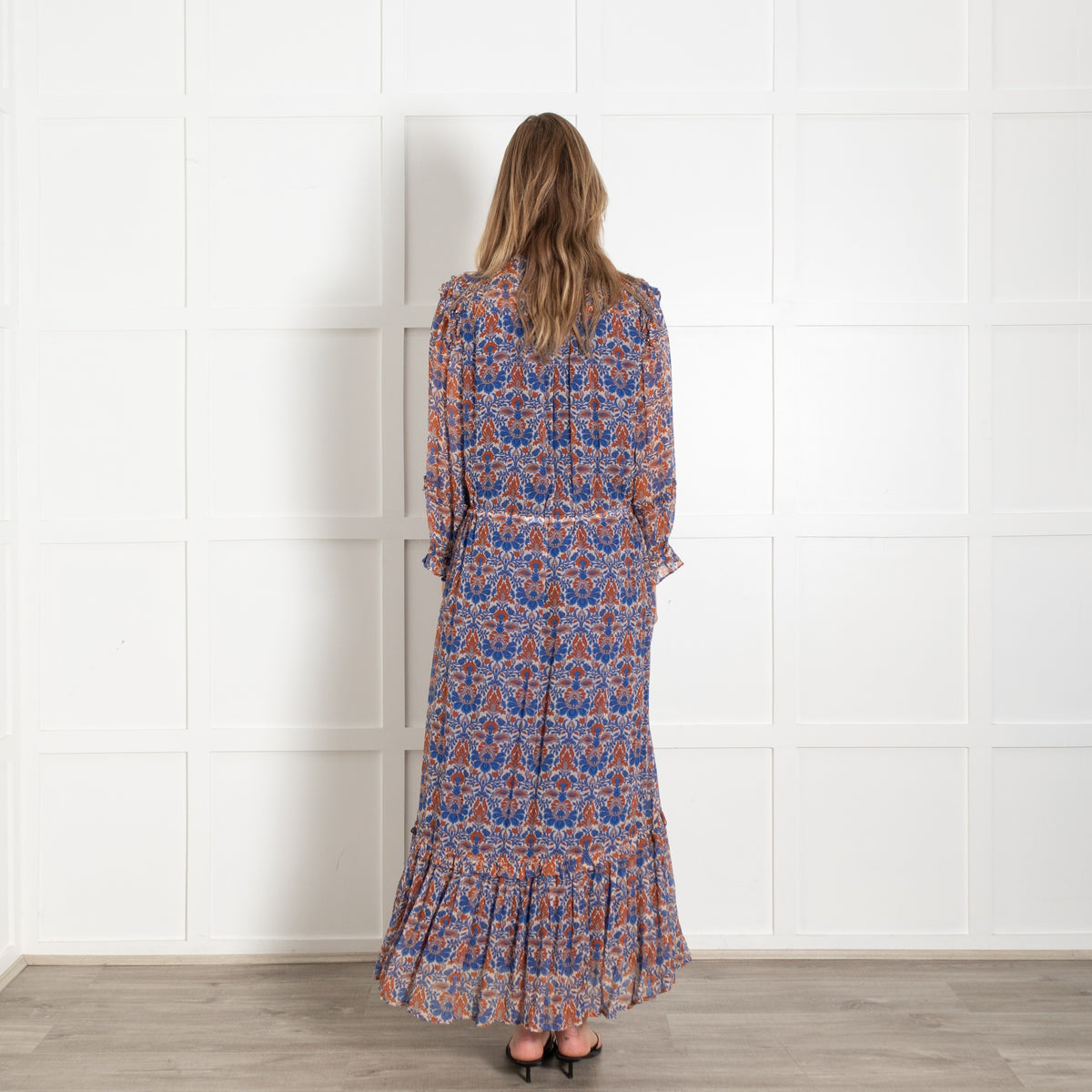 Moliin Phoenix Blue And Rust Patterned Dress - Image 5
