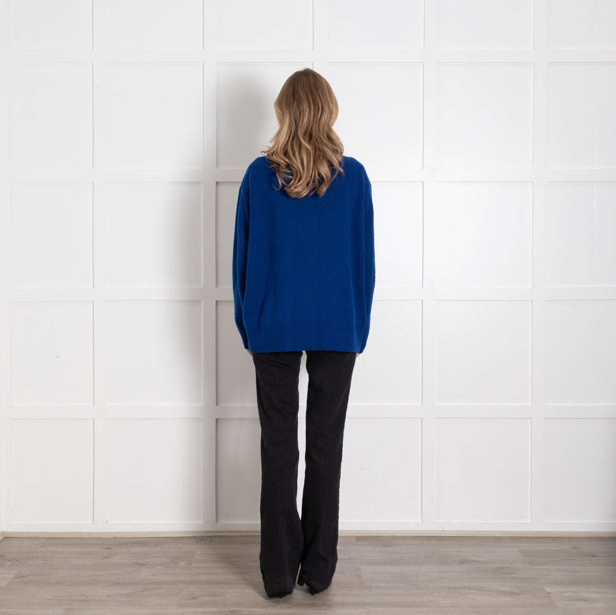 Moncler Blue Oversized Air Crew Jumper With 'Air' Motif - Image 5