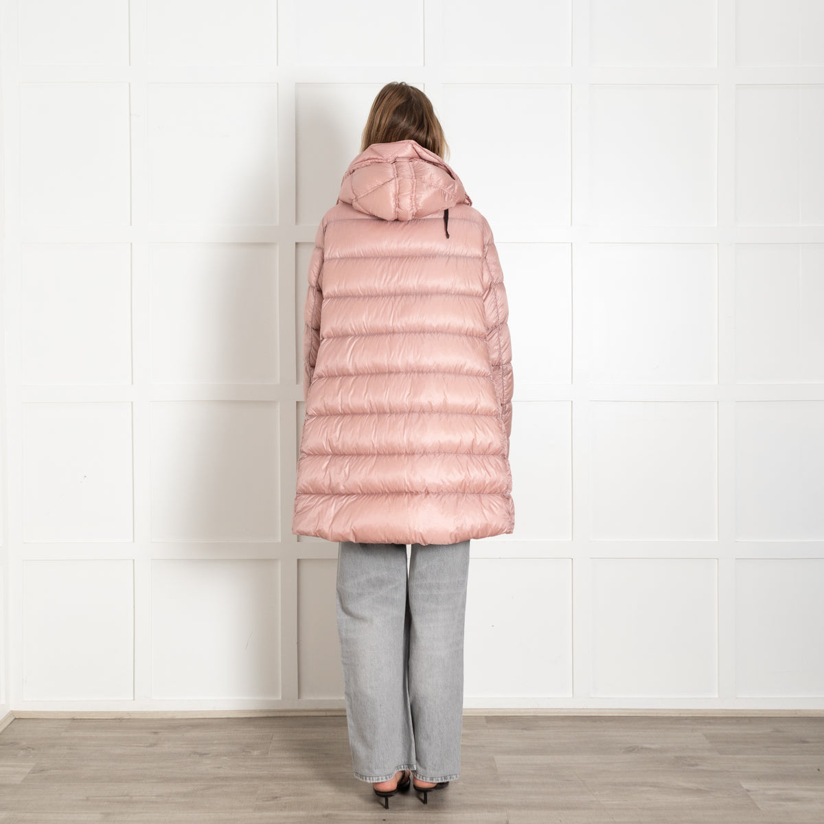 Moncler Dusty Pink Down Hooded Suyen Coat - Image 5