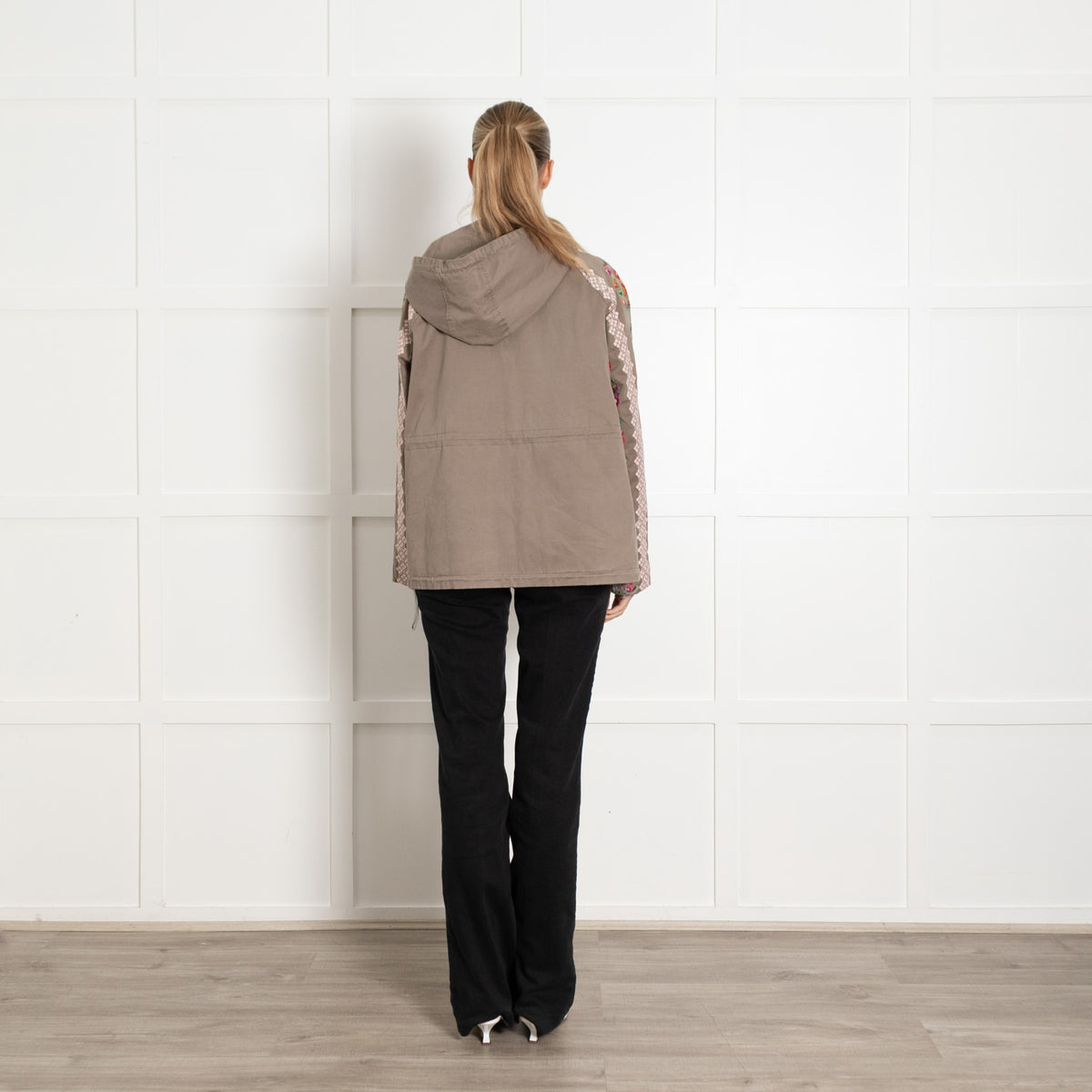 Needle & Thread Khaki Cross Stitch & Flower Parka - Image 5