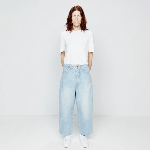 Raey Pale Blue Denim Crop Jeans