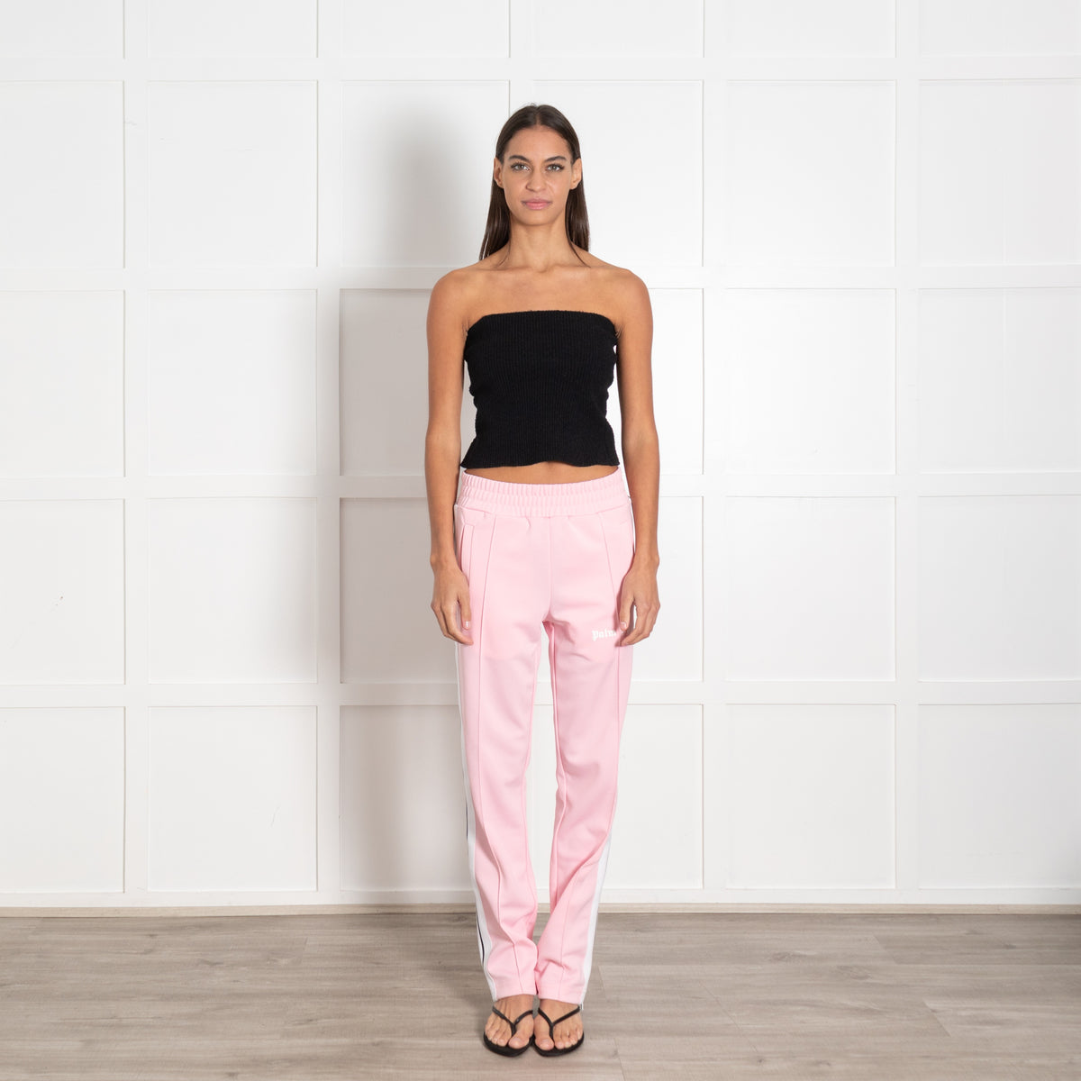Pam Angels Pink White Side Stripes Joggers UK 8 - Image 1