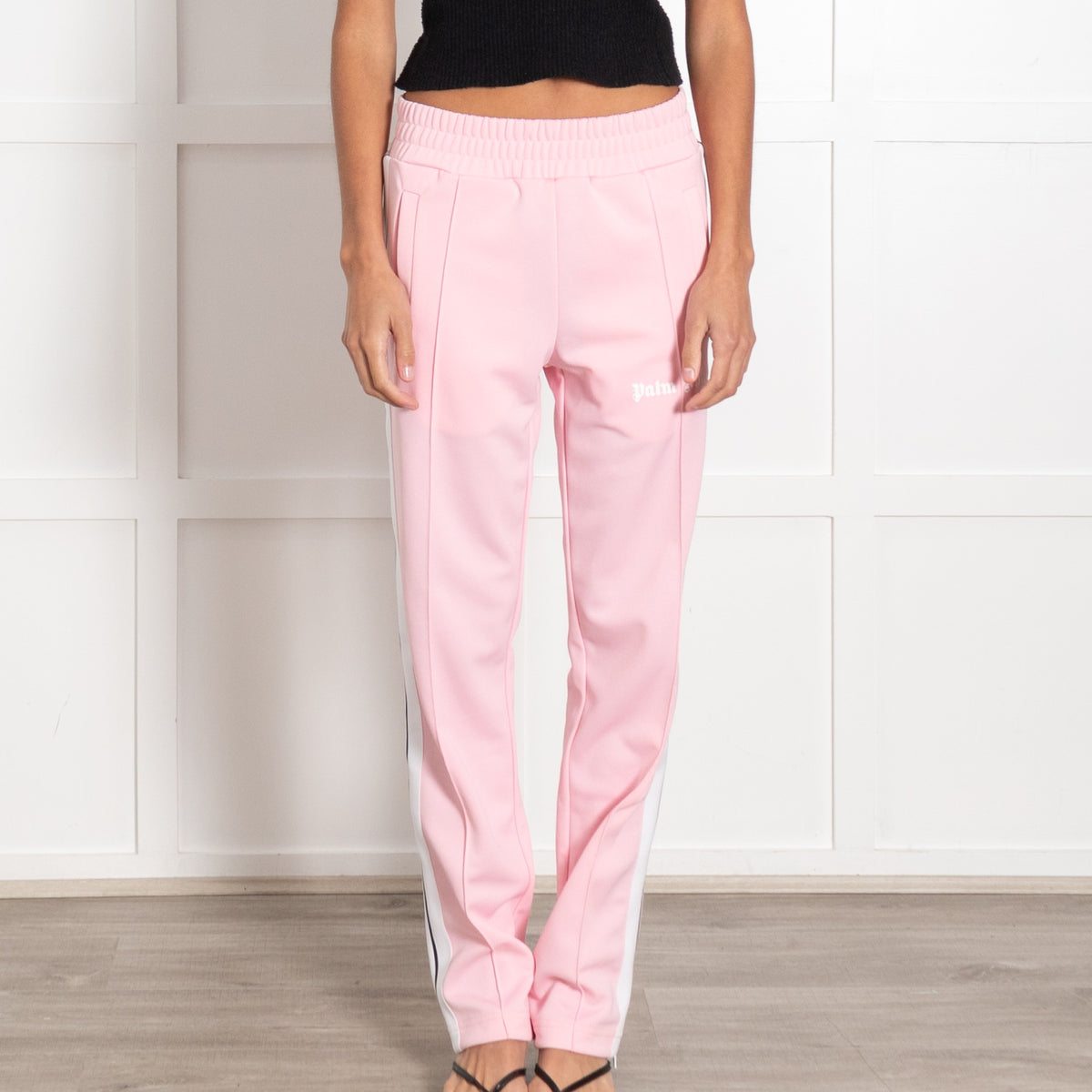Pam Angels Pink White Side Stripes Joggers UK 8 - Image 2