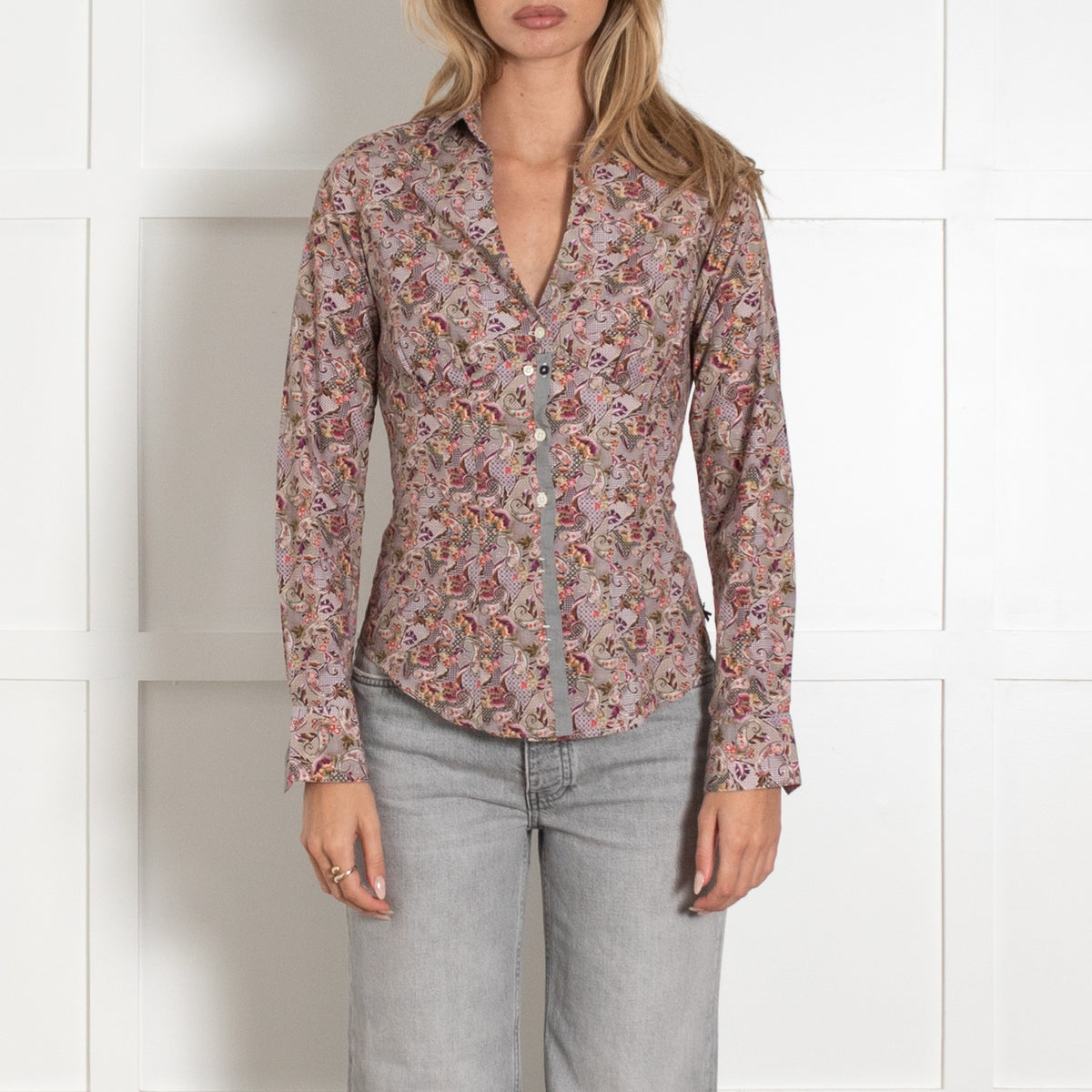 Paul Smith Black Label Multicolour Paisley Print Button Down Shirt - Image 2